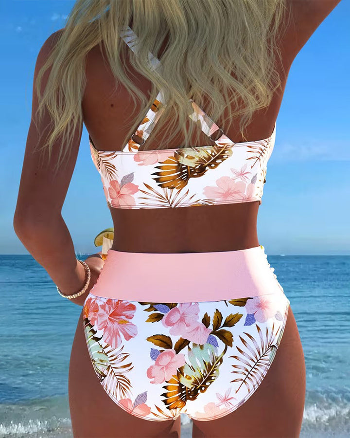 Vivienne | Floral Cut Out Bikini Set