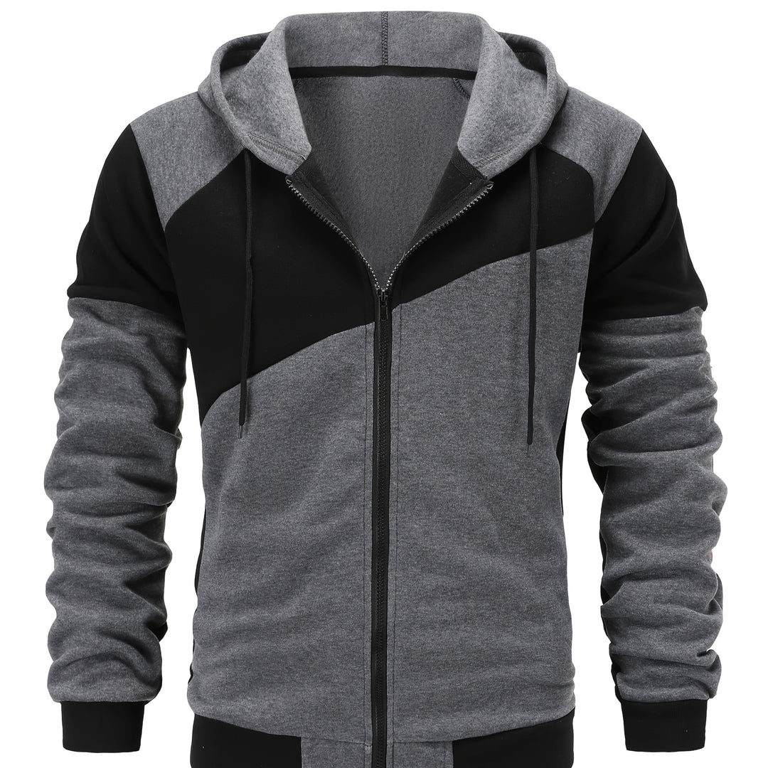 Carter | Color Block Zip-Up Hooded Jacket