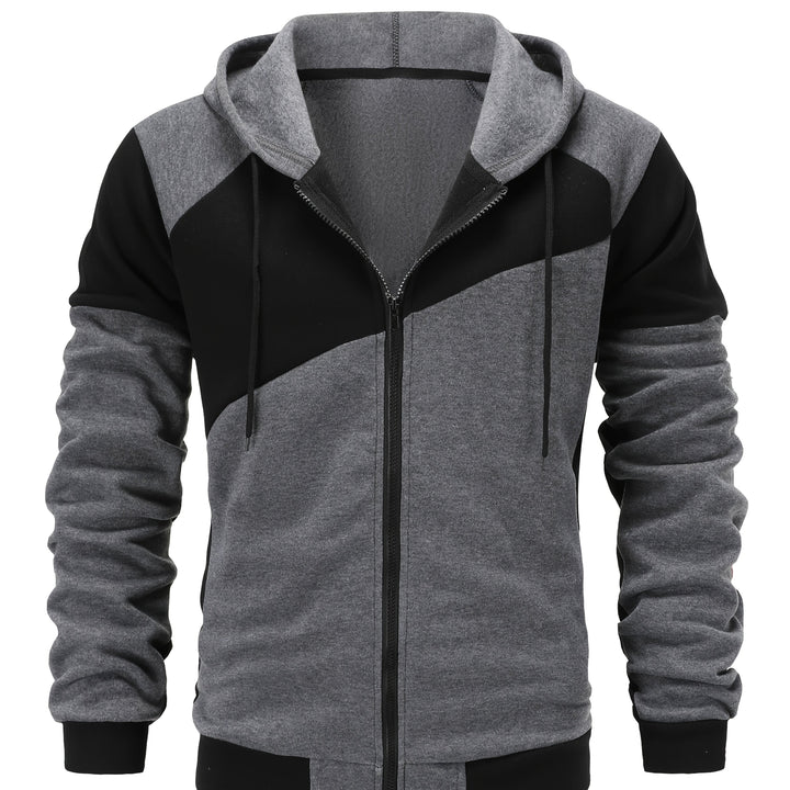 Carter | Color Block Zip-Up Hooded Jacket