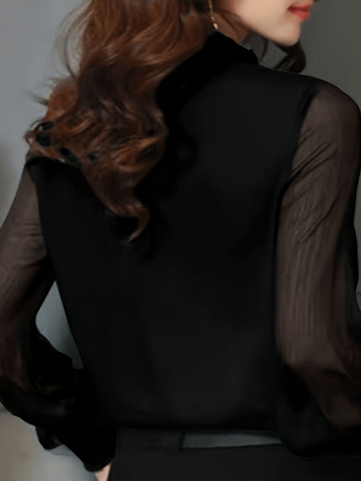 Bernadette | Elegant Stand-Collar Blouse