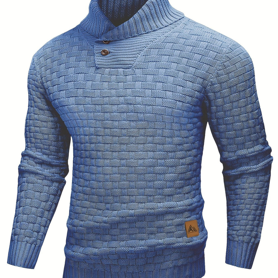 Hunter | Textured Button-Neck Sweater