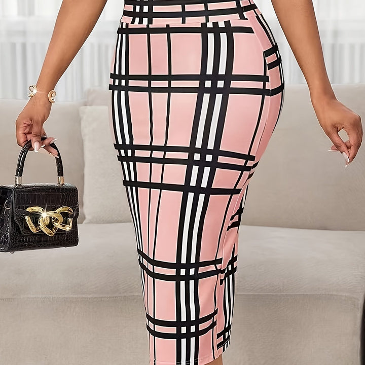Charlotte | Timeless Plaid Pencil Skirt
