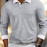 Donovan | Textured Long-Sleeve Polo Shirt