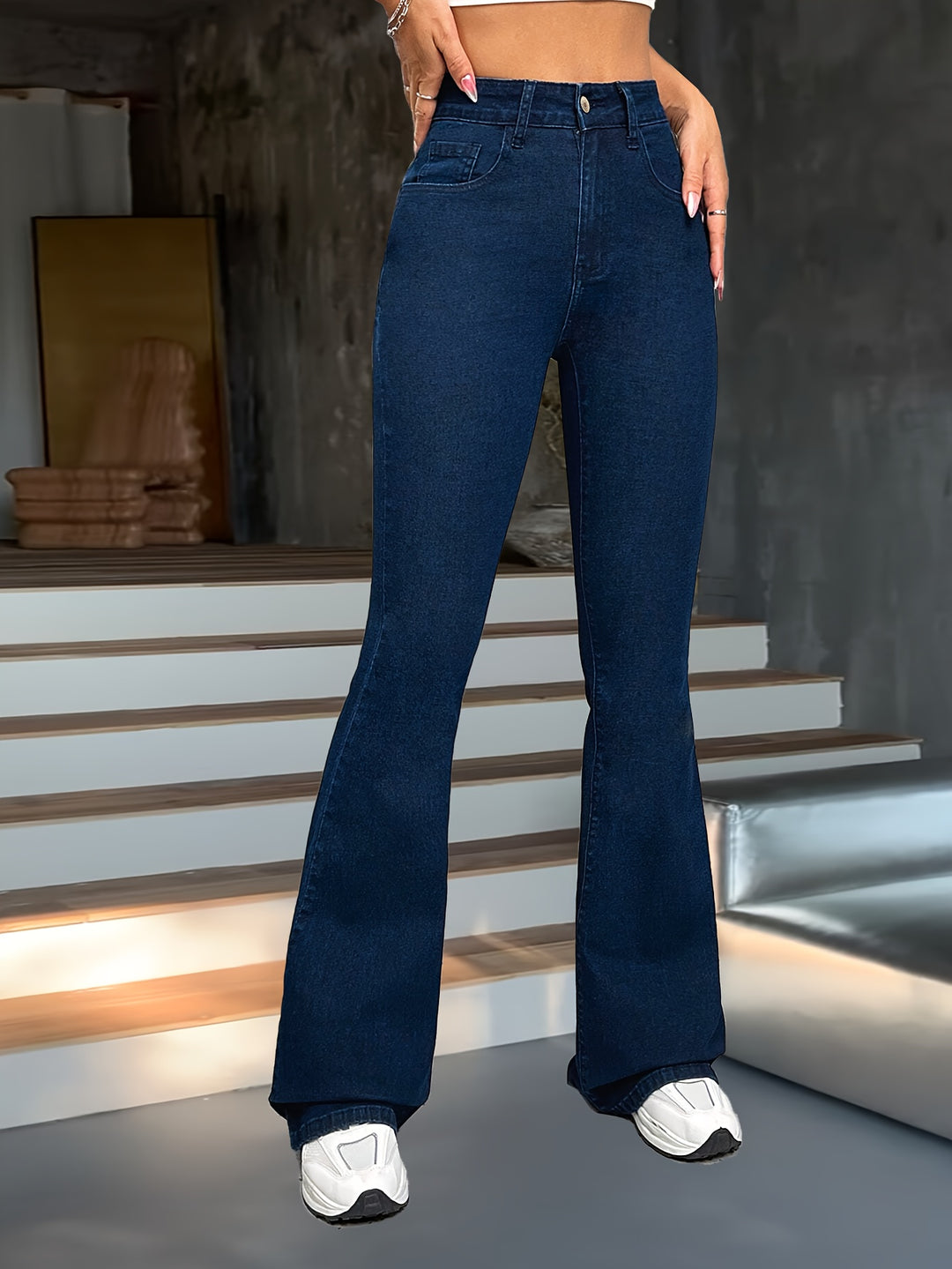 Savannah | High-Waisted Flared Trousers