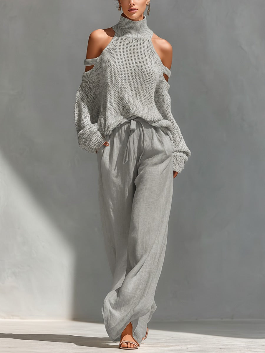 Renata | Elegant Cold-Shoulder Two-Piece Set