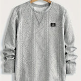 Bryce | Textured Round Neck Long Sleeve Top