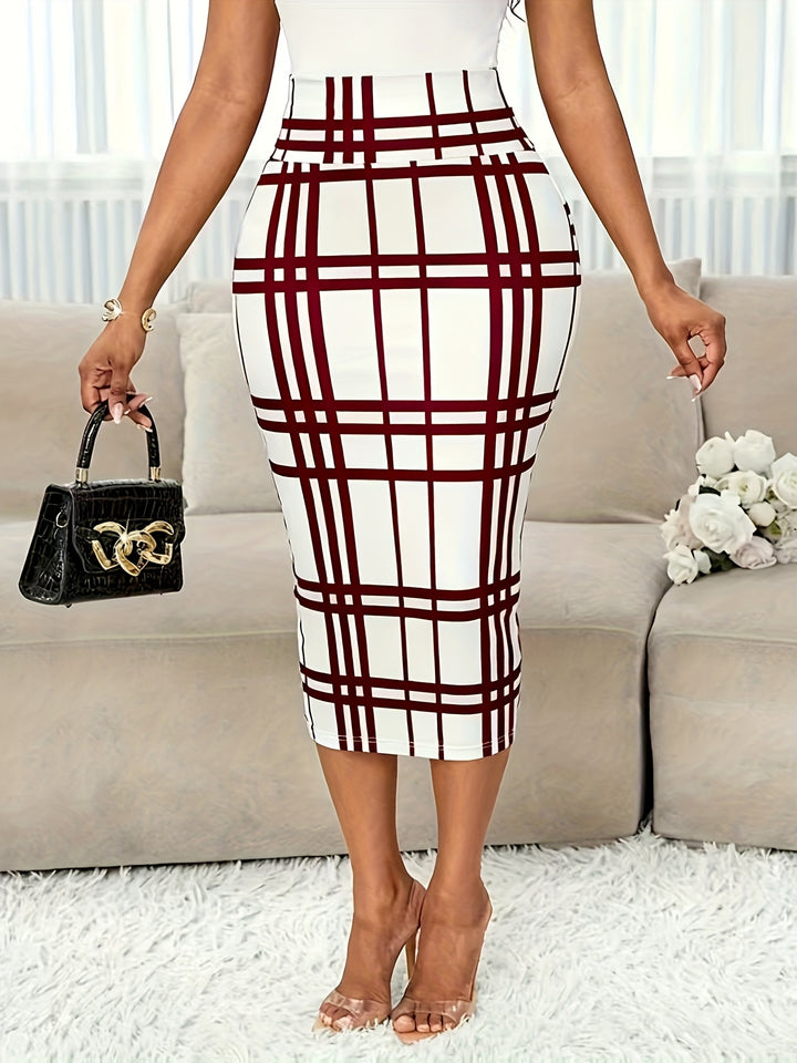 Charlotte | Timeless Plaid Pencil Skirt