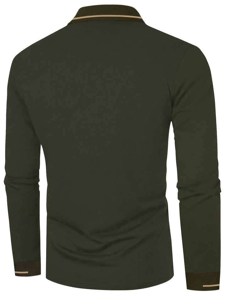Emerson | Refined Long-Sleeve Polo Shirt