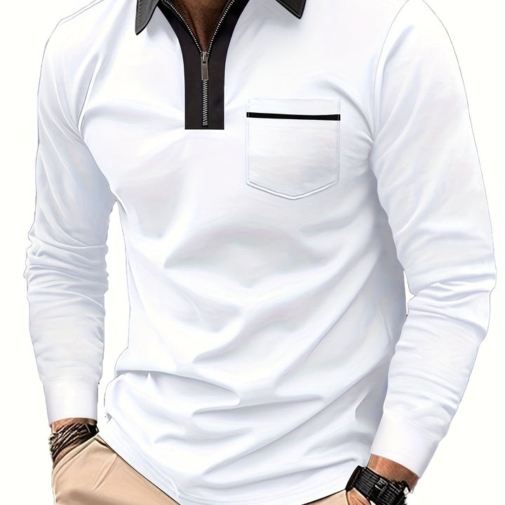 Fletcher | Refined Zip-Collar Polo Shirt