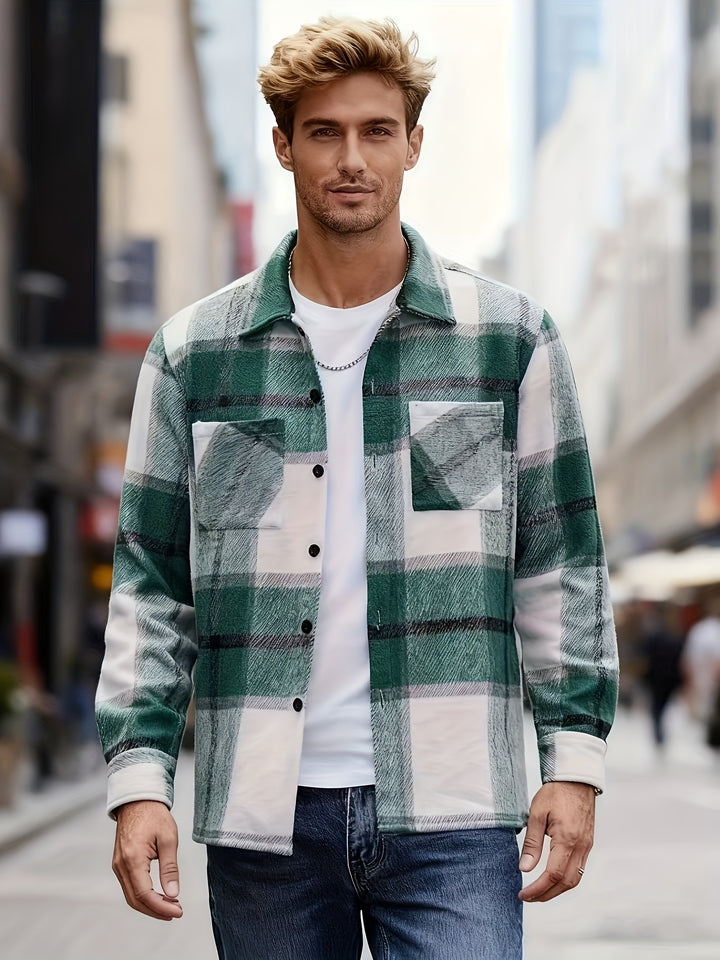 Elias | Rugged Plaid Shirt Jacket