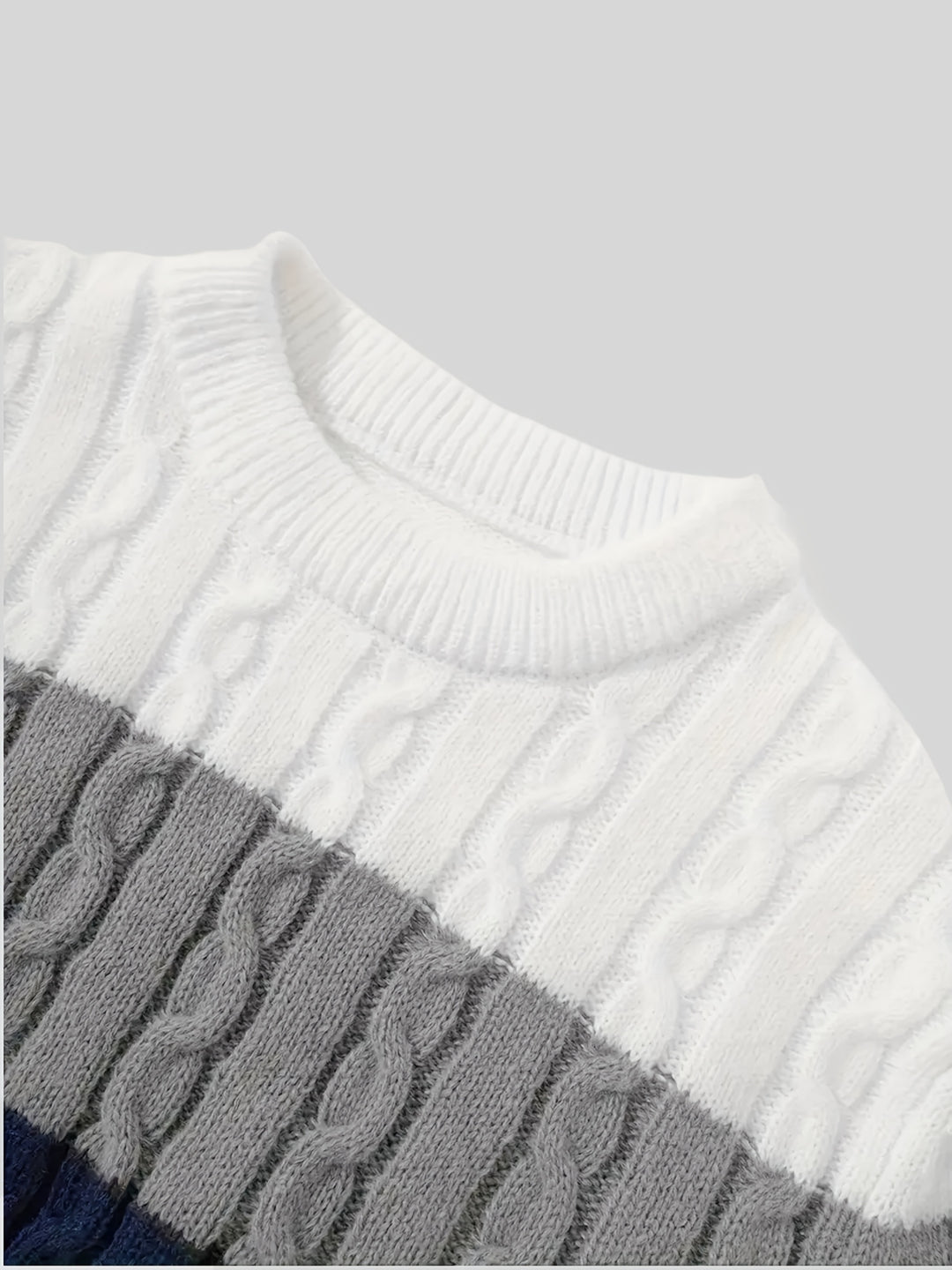 Anton | Textured Colour-Block Sweater