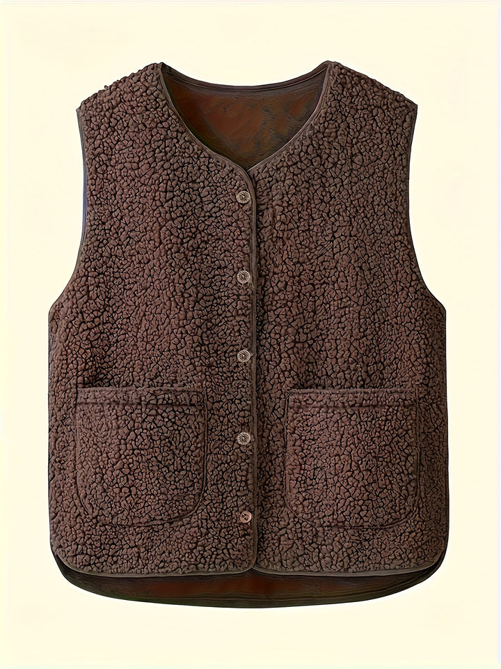 Georgia | Cozy Button-Front Vest