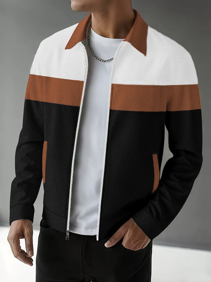 Caleb | Color-Block Zip-Up Jacket