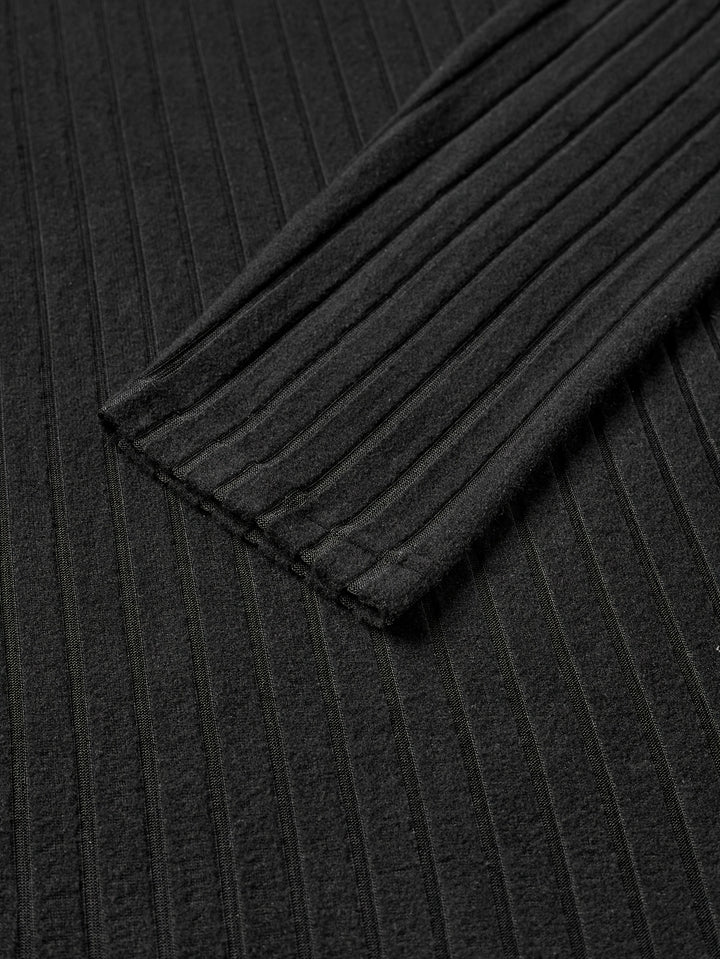 Desmond | Ribbed V-Neck Long Sleeve Top