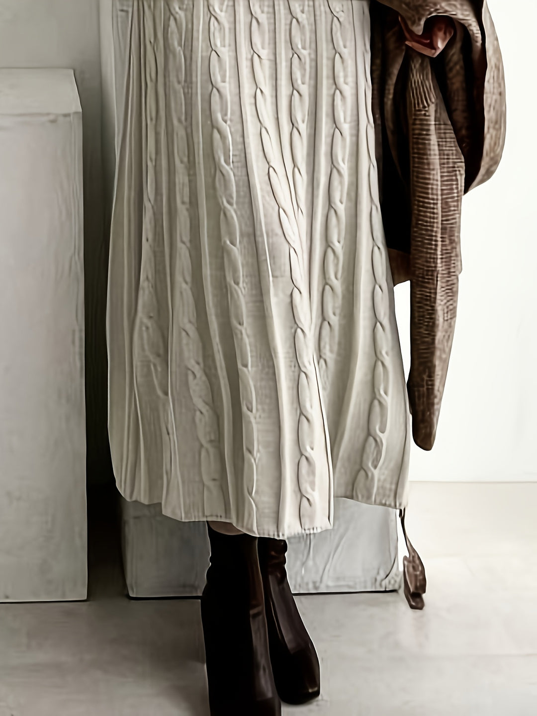 Gemma | Textured Knit Maxi Dress