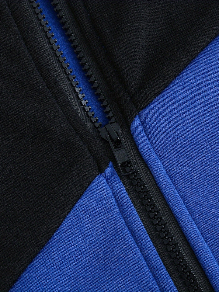 Carter | Color Block Zip-Up Hooded Jacket