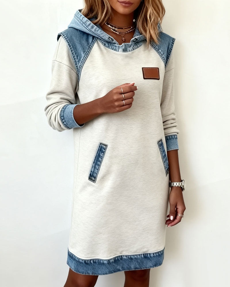 Hailey | Hooded Denim-Style Dress