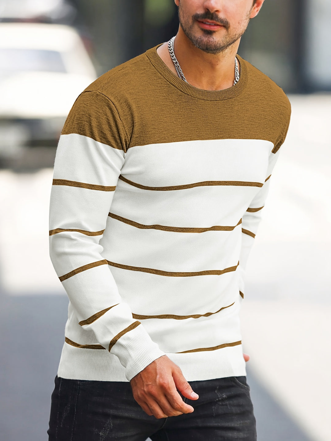 Bennington | Classic Striped Crew Neck Sweater