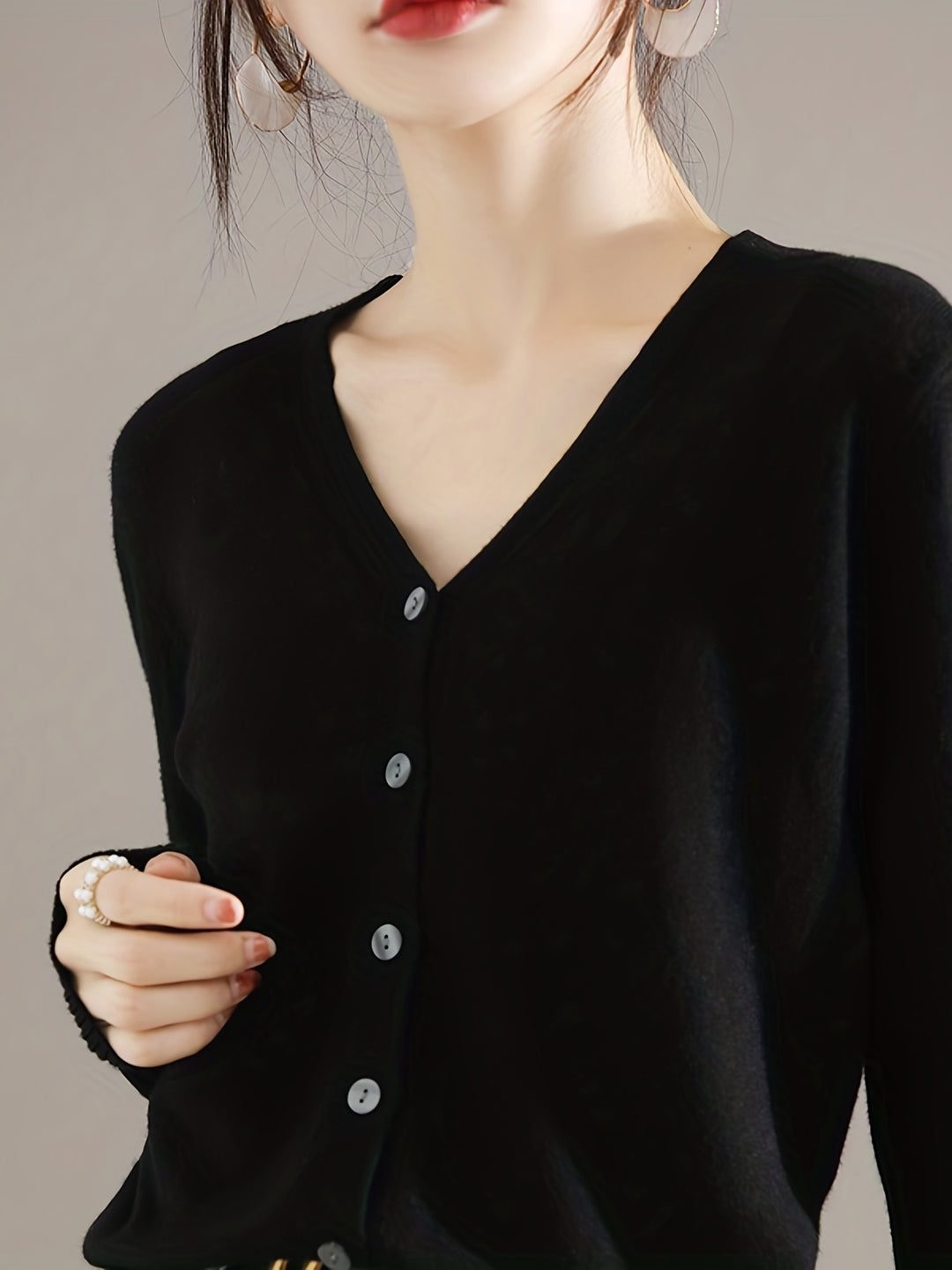 Cassandra | Lightweight Button-Front Cardigan