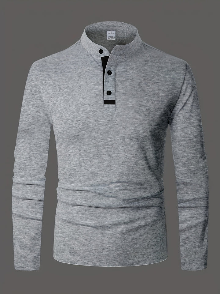 Gareth | Refined Long-Sleeve Henley Shirt