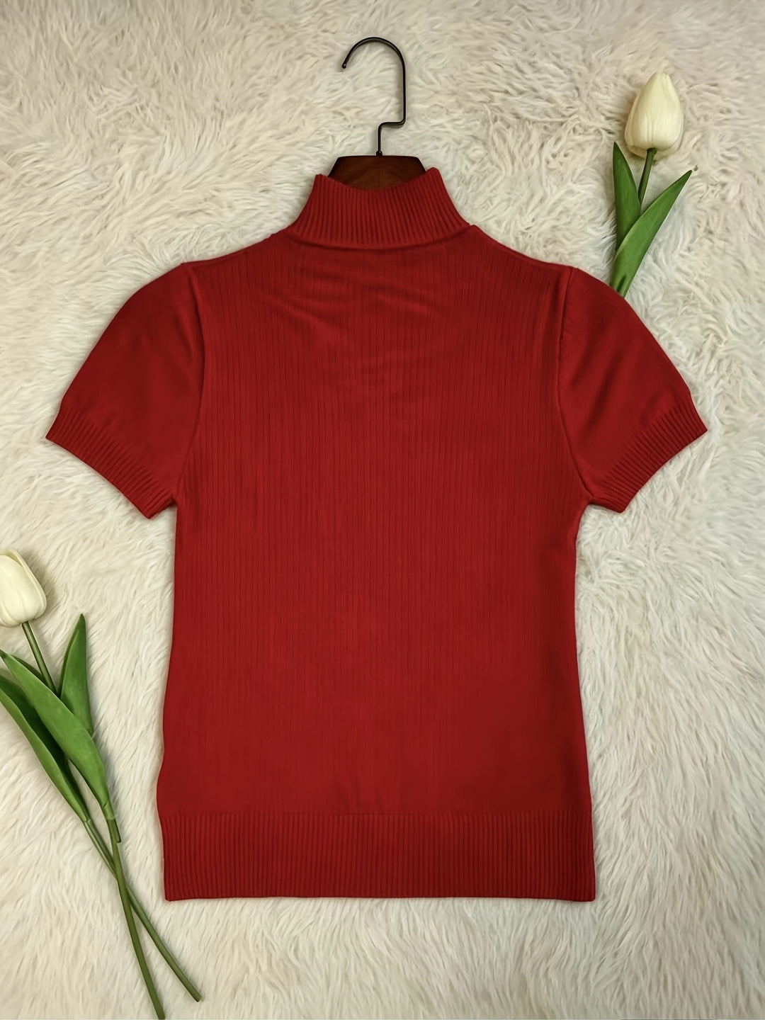 Rowan | Refined Mock-Neck Short Sleeve Top