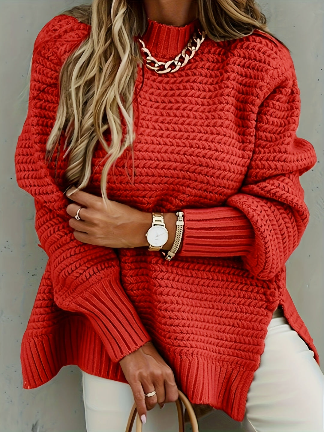 Linnea | Textured High-Neck Sweater