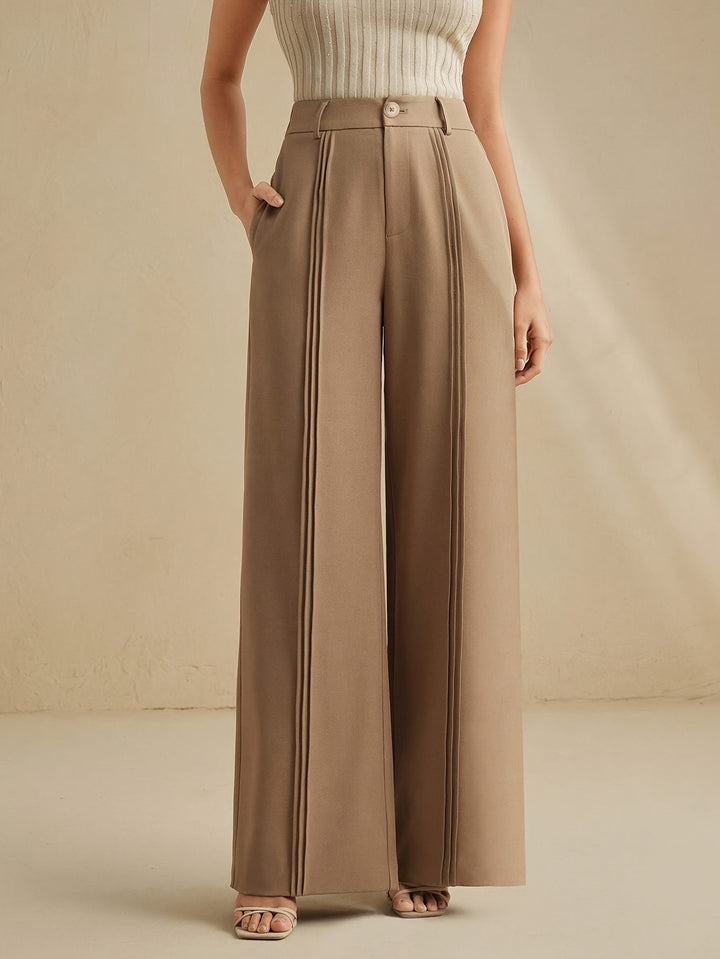 Elsie | Pleated Wide-Leg Trousers