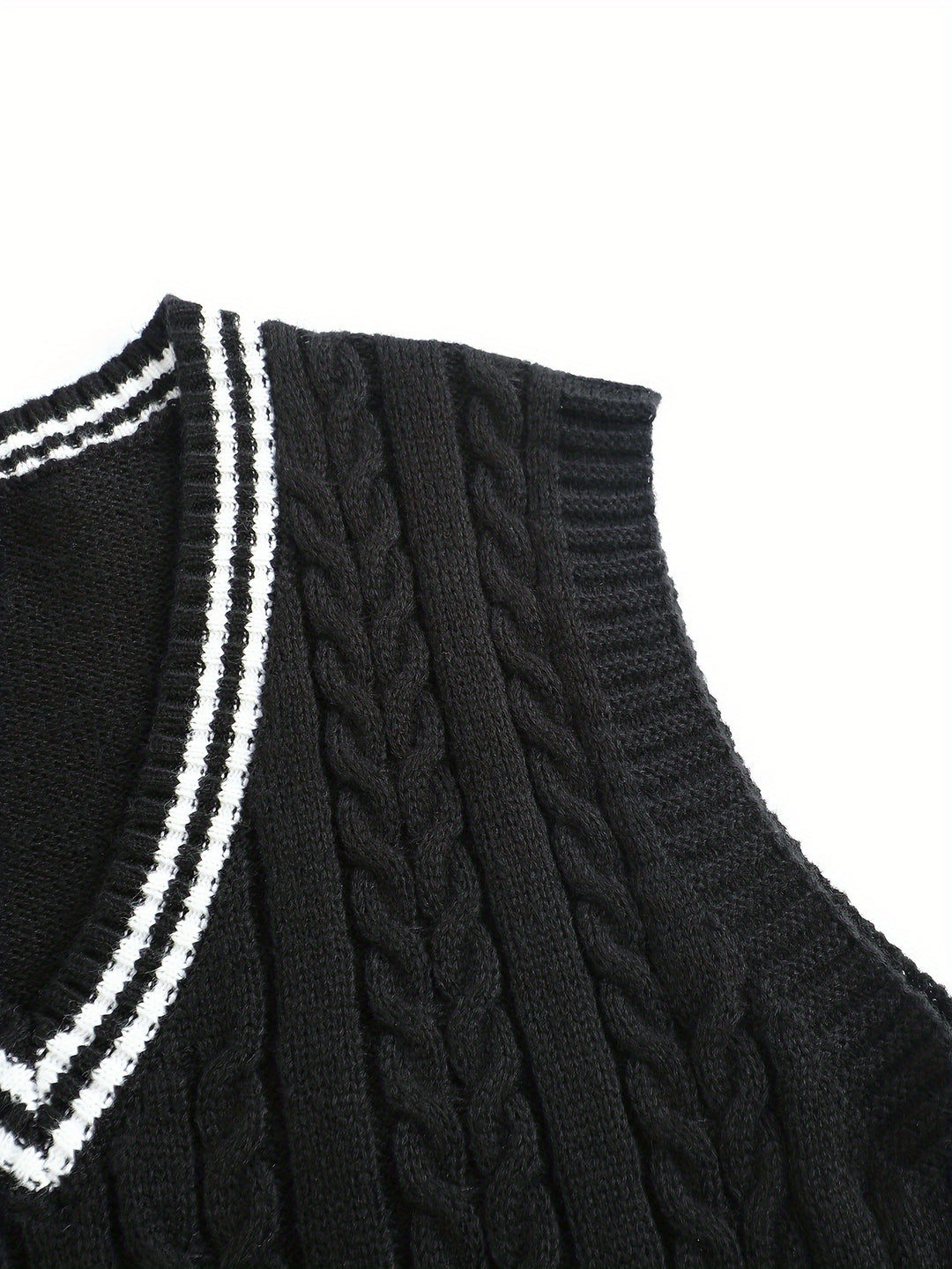 Graham | Cable-Knit V-Neck Vest