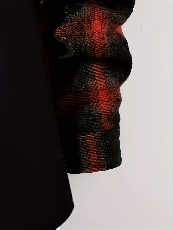 Rylan | Plaid-Sleeve Button-Up Shirt
