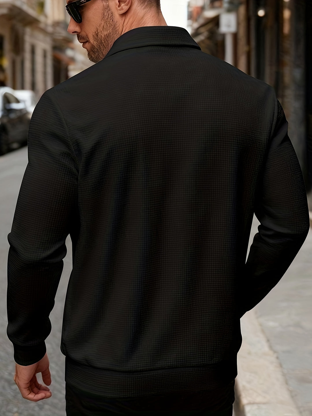 Charles | Textured Full-Zip Jacket