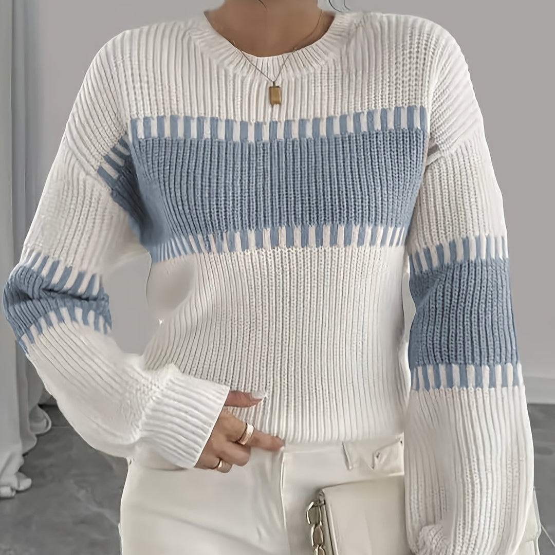 Lorna | Colour-Block Striped Sweater