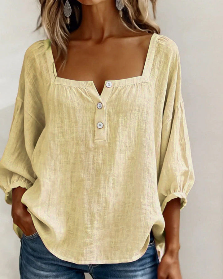 Florence | Relaxed Square-Neck Blouse
