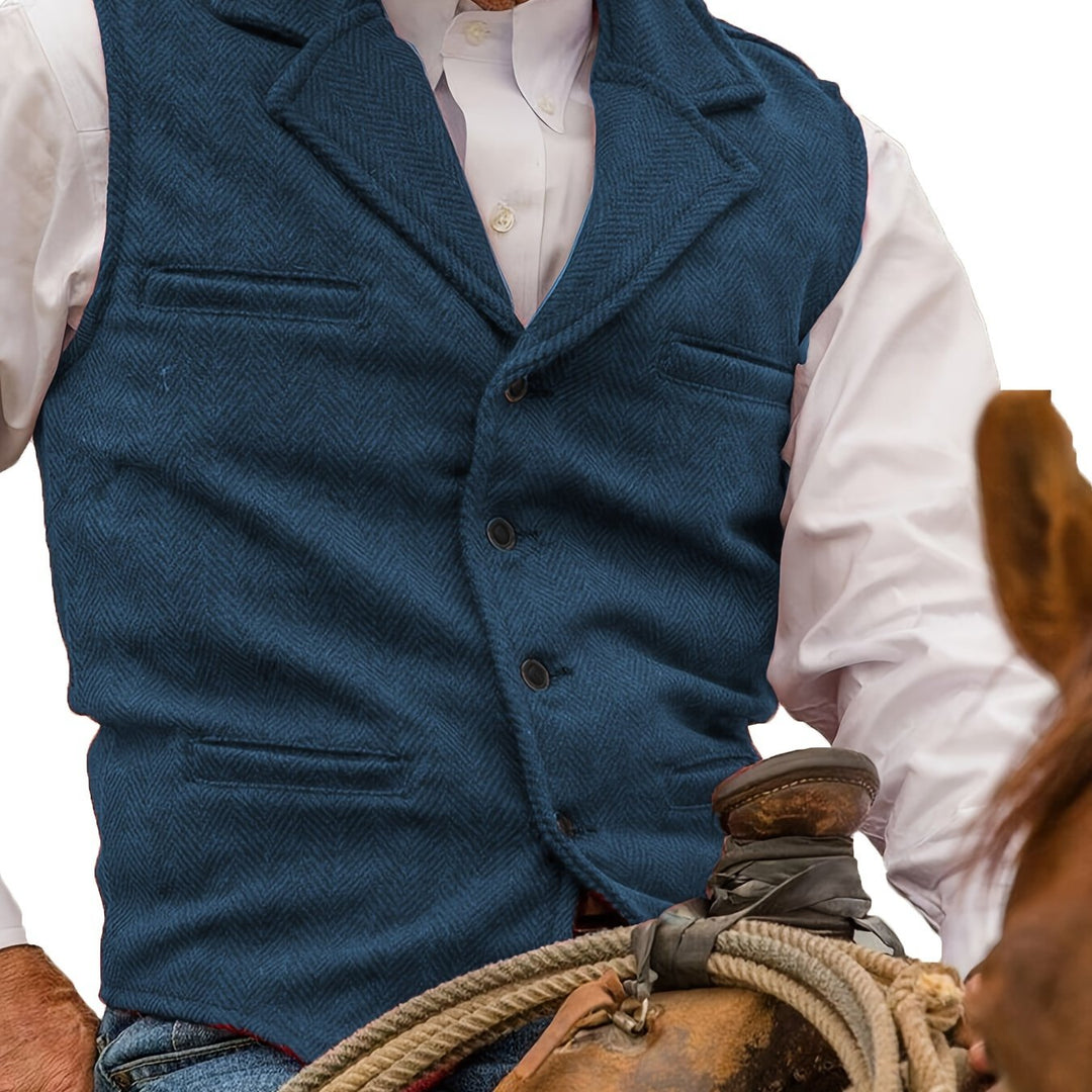 Waylon | Heritage Herringbone Vest