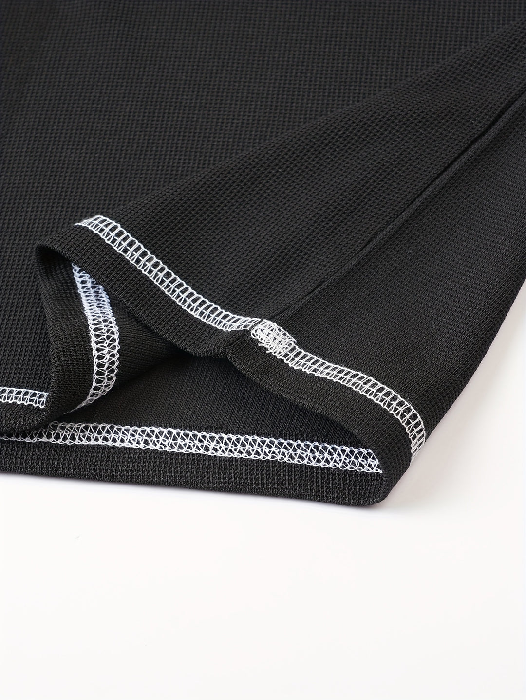Maxwell | Textured Button-Neck Tee