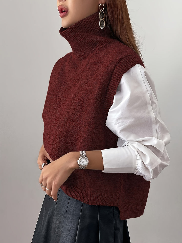 Rosabel | High-Neck Sweater Vest