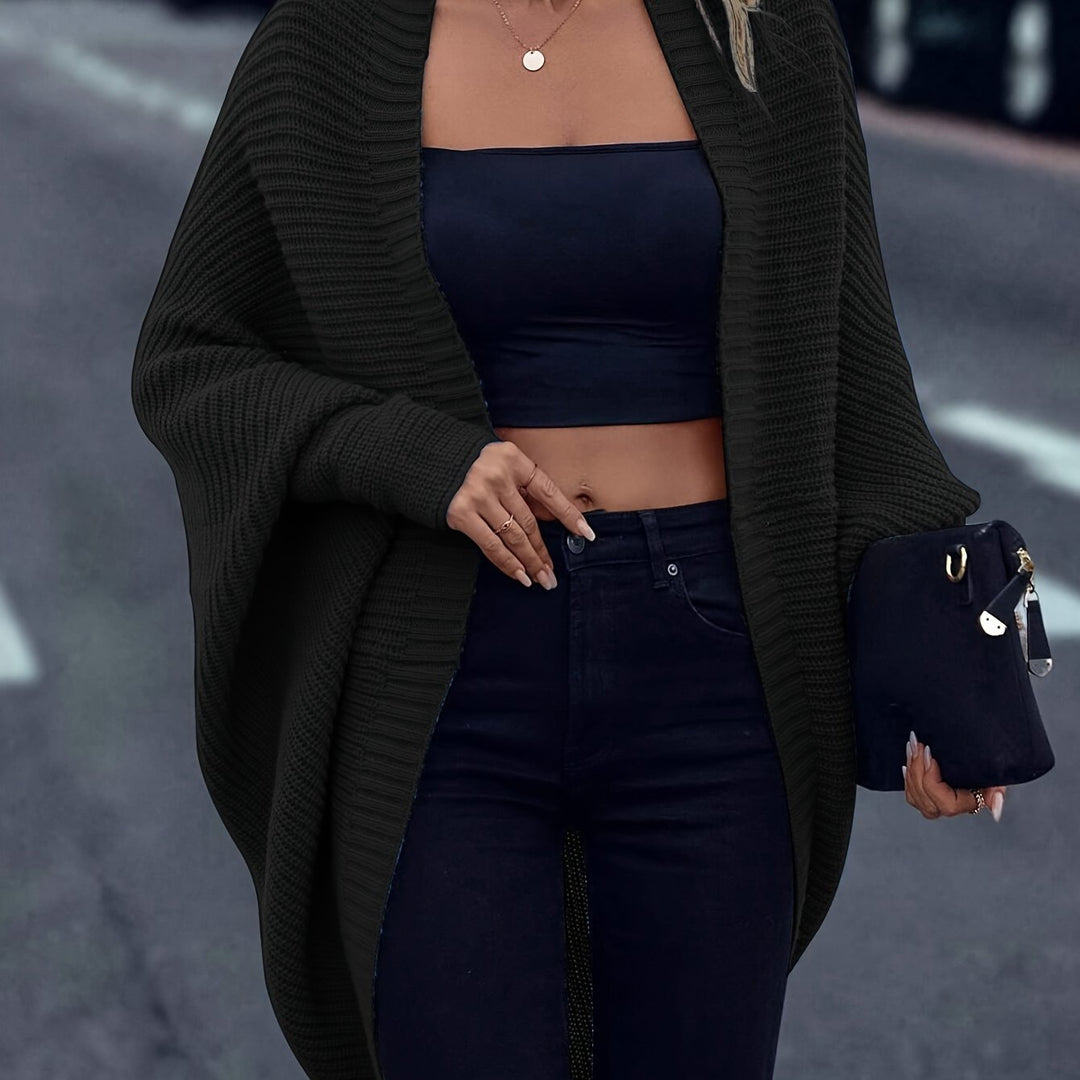 Vanessa | Christmas Draped Open-Front Cardigan