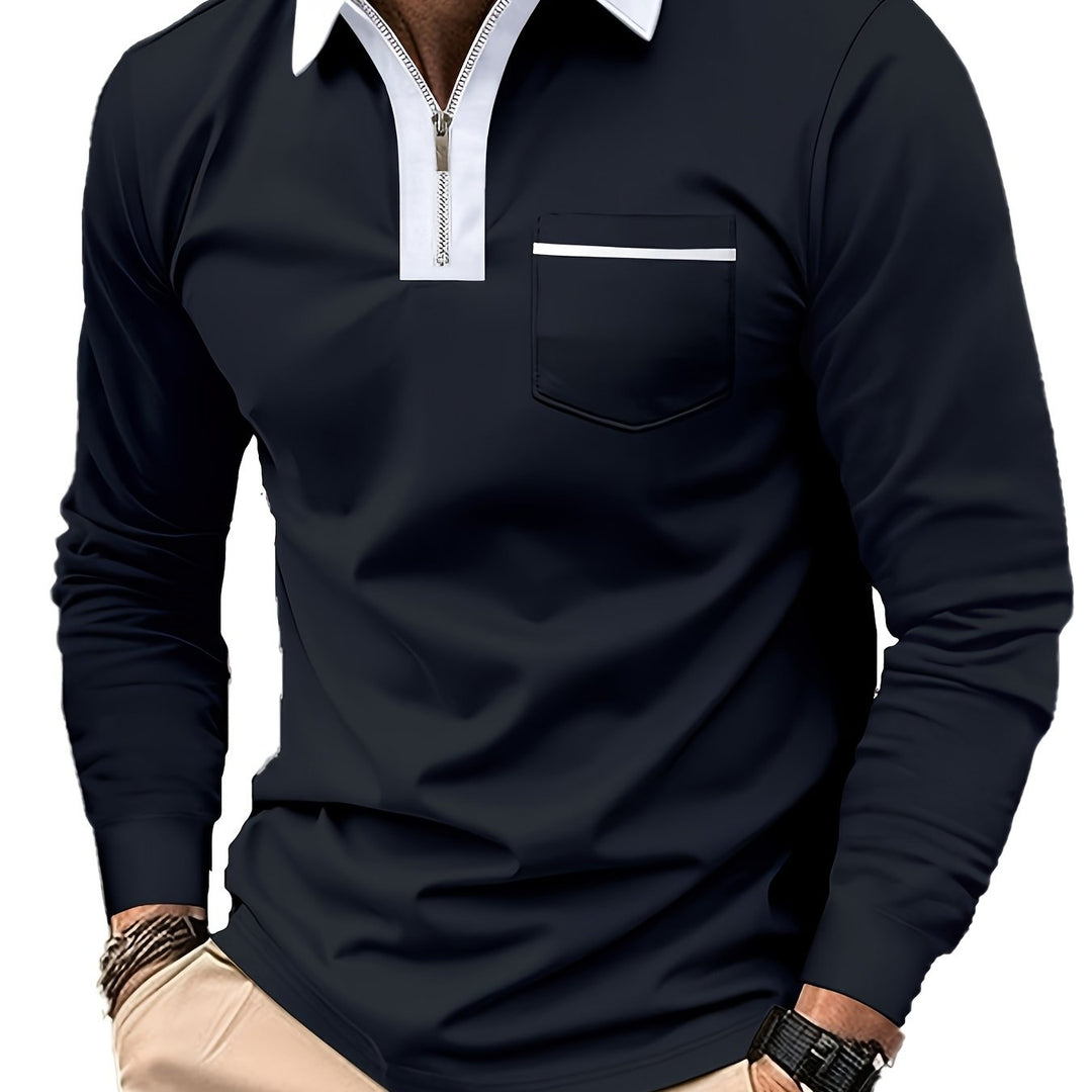 Fletcher | Refined Zip-Collar Polo Shirt