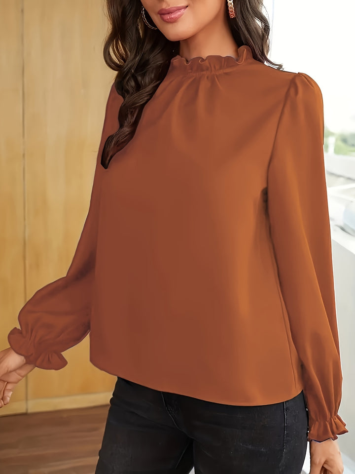 Penelope | Ruffled Collar Puff-Sleeve Blouse