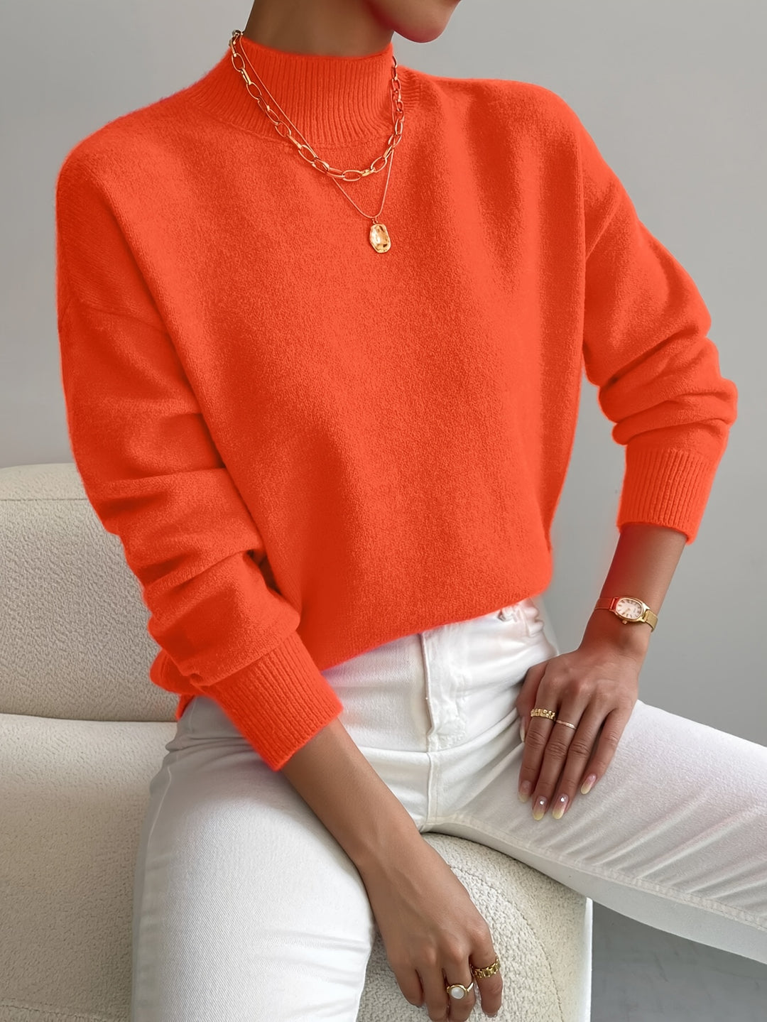 Annika | Refined Mock Neck Sweater