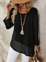 Bridget | Layered Irregular-Hem Blouse