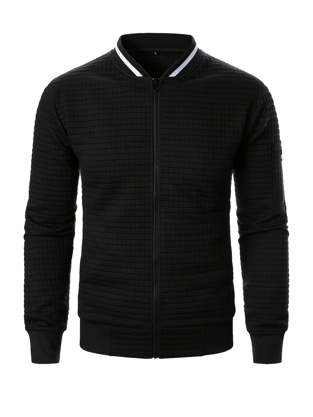 Hayes | Textured Zip Bomber Jacket