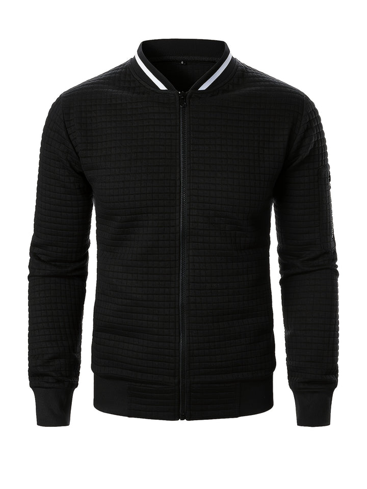 Hayes | Textured Zip Bomber Jacket