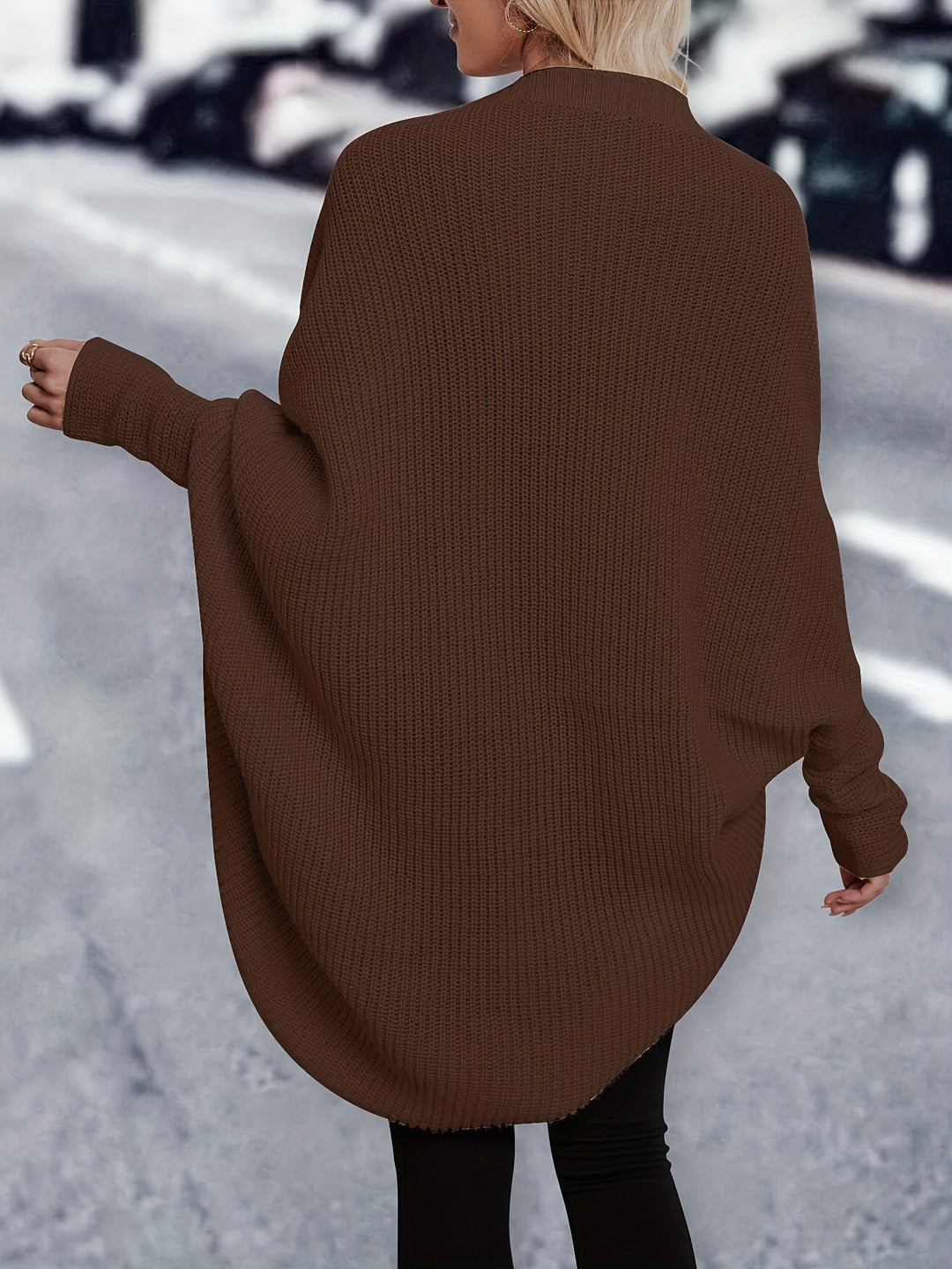 Vanessa | Christmas Draped Open-Front Cardigan