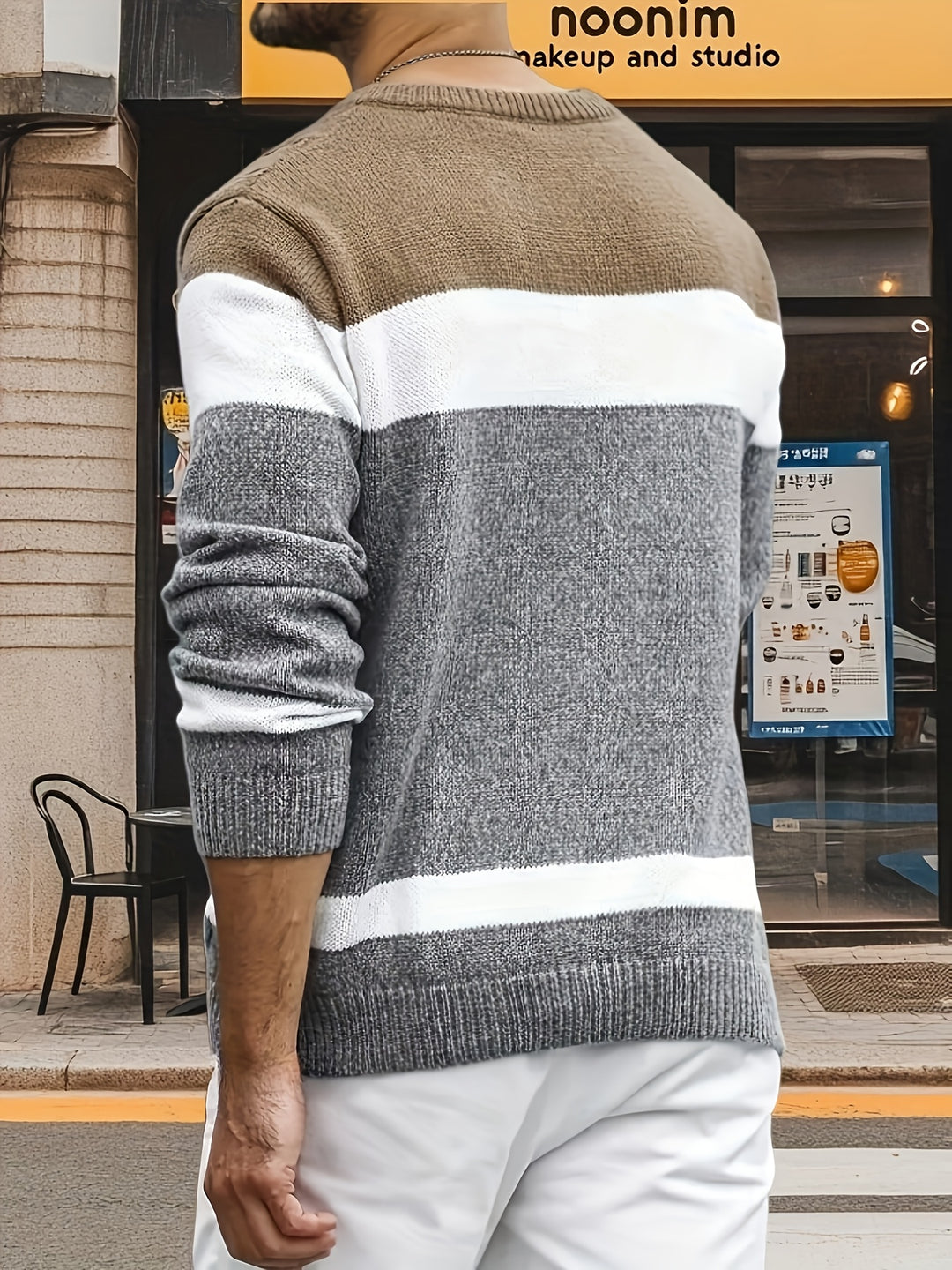 Anton | Textured Colour-Block Sweater