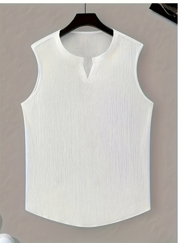 Damon | Relaxed Split-Neck Tank Top