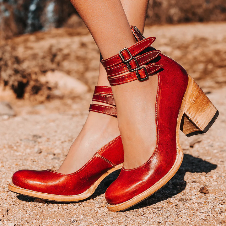 Margaret | Classic Comfortable Strap Heels