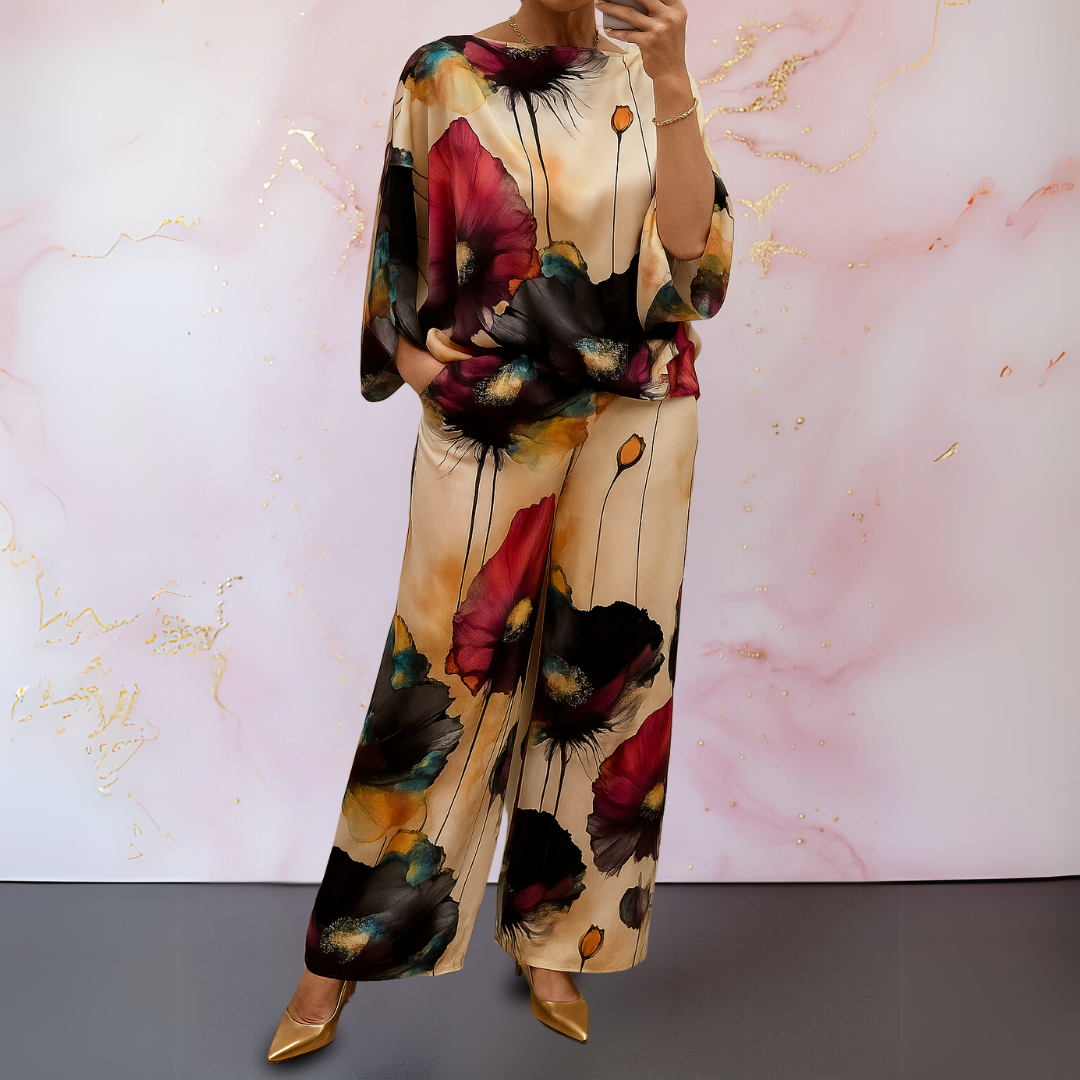 Harlow | Elegant Satin Two Piece Set