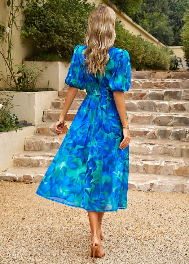 Estella | Floral Flattering Midi Dress