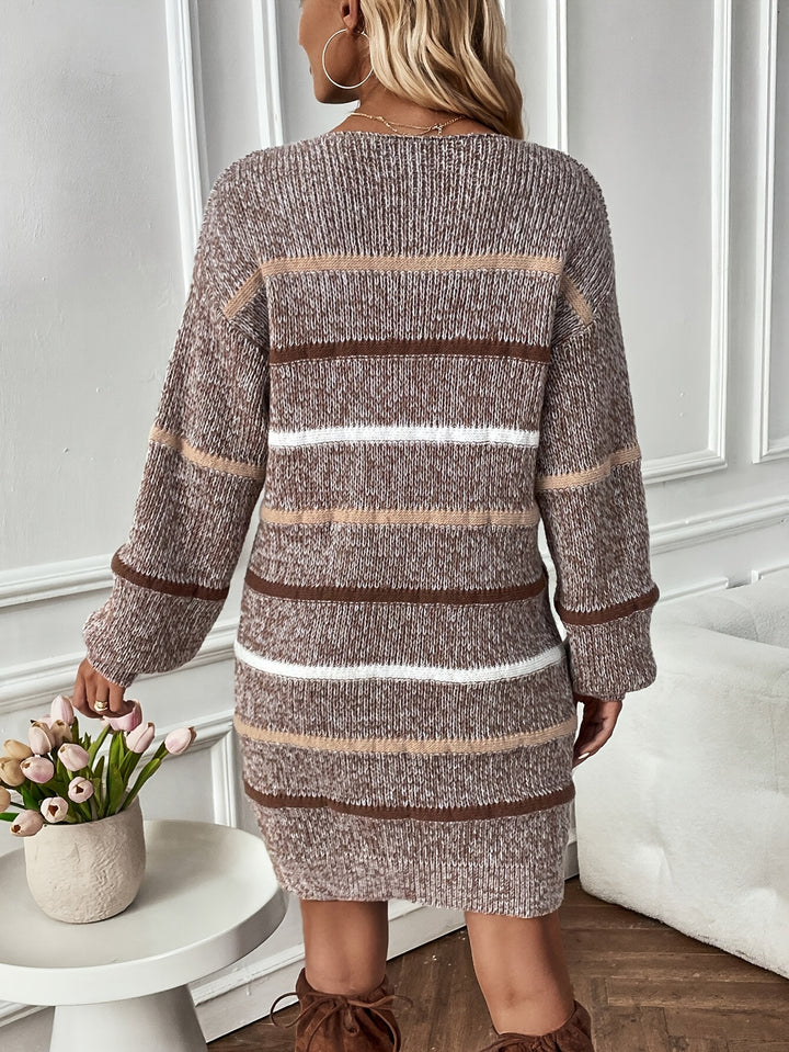 Rosalyn | Striped Knit Sweater Dress