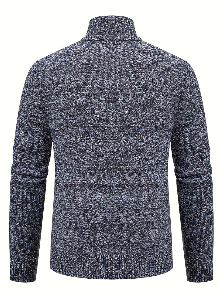 Malcolm | Textured Zip-Up Cardigan